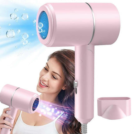 Negative Ion High Power Hair Dryer Pink Lightweight Compact.