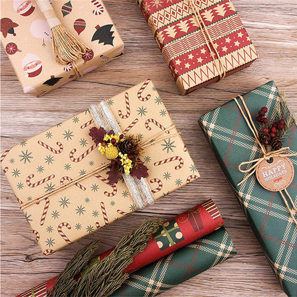 6Pcs Gift Wrapping Paper for Christmas.
