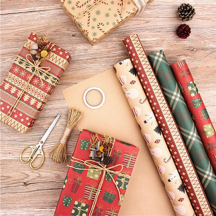 6Pcs Gift Wrapping Paper for Christmas.