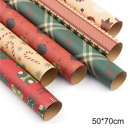 6Pcs Gift Wrapping Paper for Christmas.
