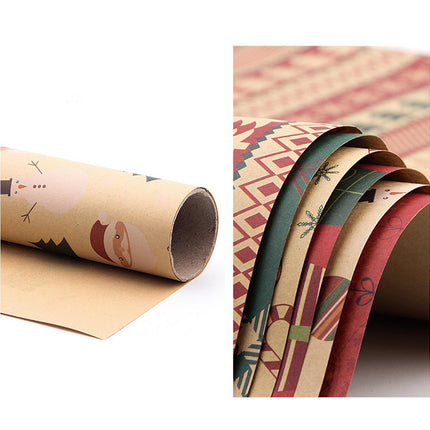 6Pcs Gift Wrapping Paper for Christmas.