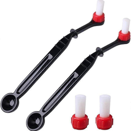 2Pcs Coffee Cleaning Brush with 2 Replaceable Nylon Heads Anti-Scald Handle.