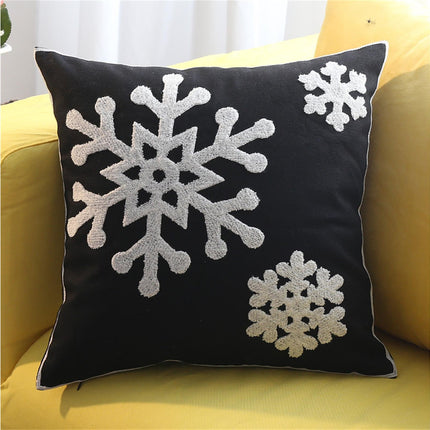 Xmas Throw Pillows Case for Living Room-Black.