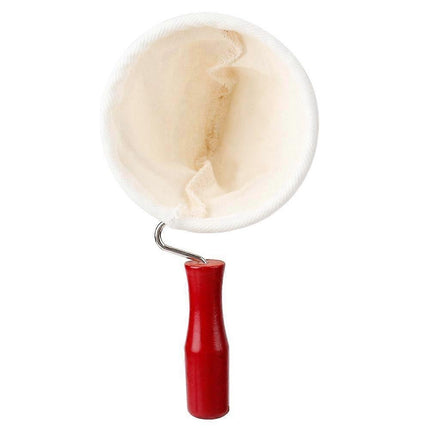 Cloth Coffee Filter Dripper Cotton Flannel with Wooden Handle 85mm.
