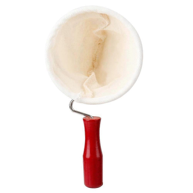 Cloth Coffee Filter Dripper Cotton Flannel with Wooden Handle 85mm.
