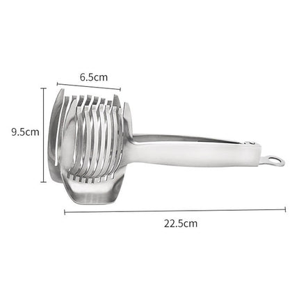 Fruit Slicer Stainless Steel Vegetable Cutter-Silver.
