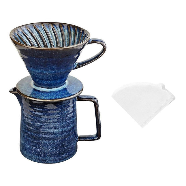 Pour Over Coffee Maker Ceramic Coffee Pot with 40 Paper Filters.