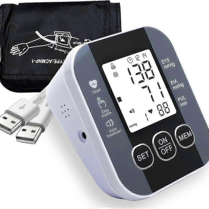 Upper Arm Digital Device with Large Cuff for Home Use.