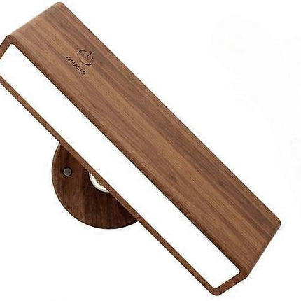 Battery Operated Wall Sconces Set of 2, Rechargeable Wood Wall Lights, Stick On.