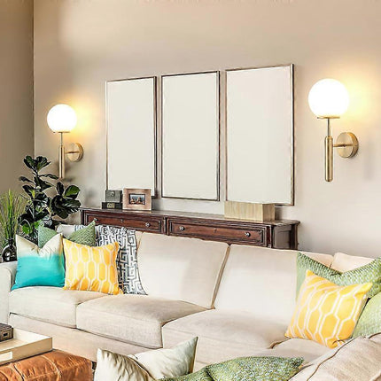 Battery Operated Wall Sconce Set of 2, Wireless Remote Dimmable LED, Gold Fabric Shade.