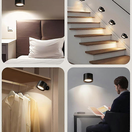 Battery Operated Wall Sconce Set of 2, Rechargeable RGB LED Lights, Remote, Black.