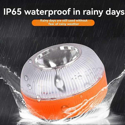 V16 Emergency LED Warning Lights 3PCS, White & Yellow Traffic Security Lamp.