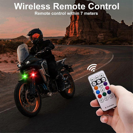 Wireless LED Strobe Lights 4PCS with Remote, 8 Colors USB Rechargeable Waterproof.