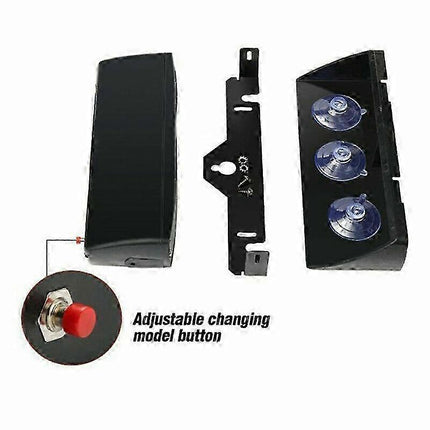 Blue LED Strobe Warning Light, 16 LED Waterproof 12V-24V Emergency Flash Lamp.