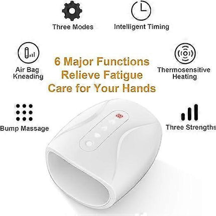 Intelligent Cordless Hand Massager with Heat & Compression for Home Use.