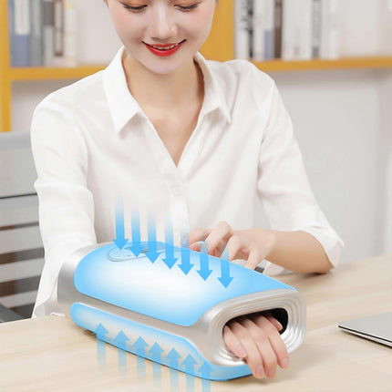 Wireless Rechargeable Hand Massager with Heat Compression.