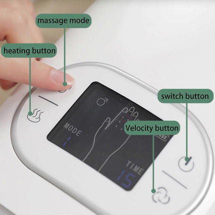 Wireless Rechargeable Hand Massager with Heat Compression.