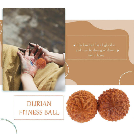 Wooden Hand Massage Balls 2PCS, Durian Shape Rolling Massager.
