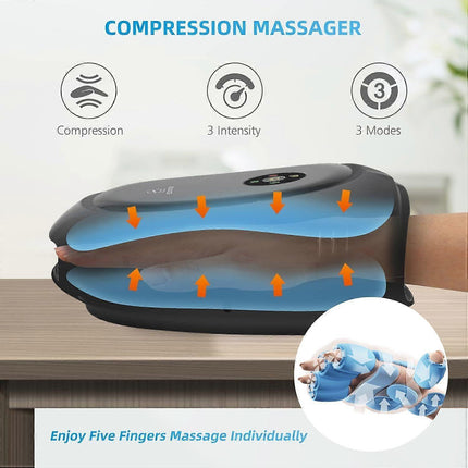 Smart Hand Massager with APP Control, Wrist & Finger Therapy Machine.