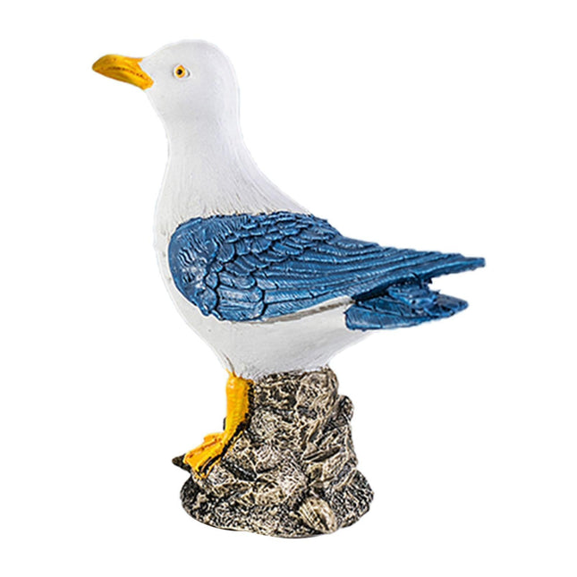 Seagull Figurine for Desktop-Dark Blue.