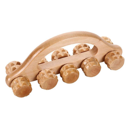 Wooden Ball Hand & Back Massager Tool for Muscle Relaxation.