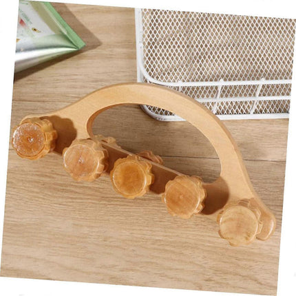 Wooden Ball Hand & Back Massager Tool for Muscle Relaxation.