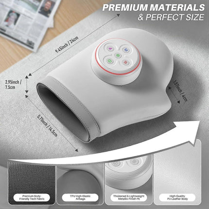 Hand Massager with Heat & Compression, Finger & Palm Massage Gift.