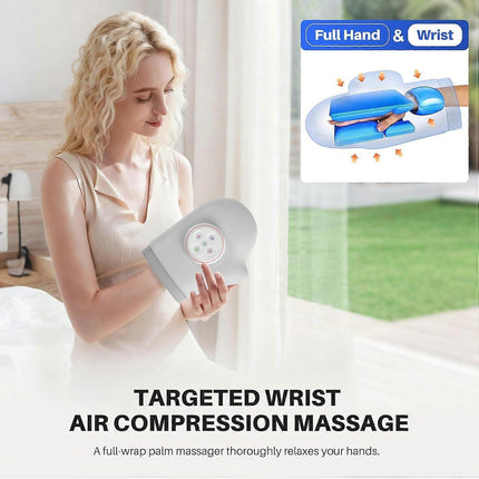 Hand Massager with Heat & Compression, Finger & Palm Massage Gift.