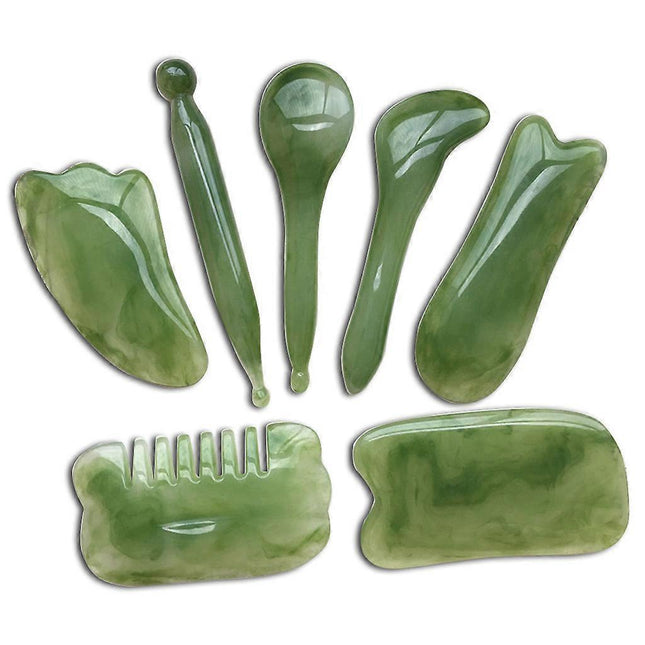 Natural Resin Facial & Neck Guasha Scraper, Beeswax Massage Scraping Tool.