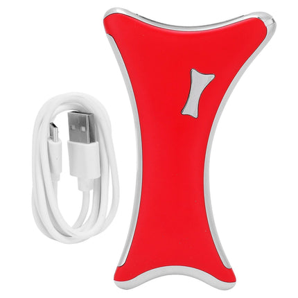 LED Electric Guasha Scraper with Heating & Vibration, USB Facial Scraping Massager, Red.