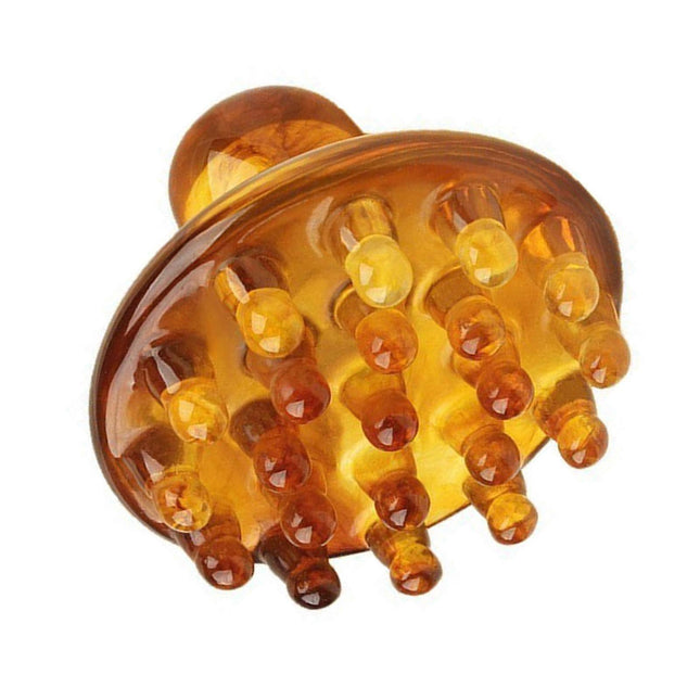 Manual Head Massage Comb Brush, Round Smooth Guasha Tool for Scalp & Travel Use.