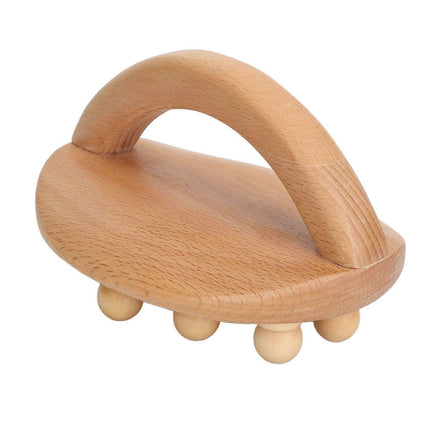 Wooden Body Massage Brush with Beads, Muscle Relaxation Meridian Guasha Tool.