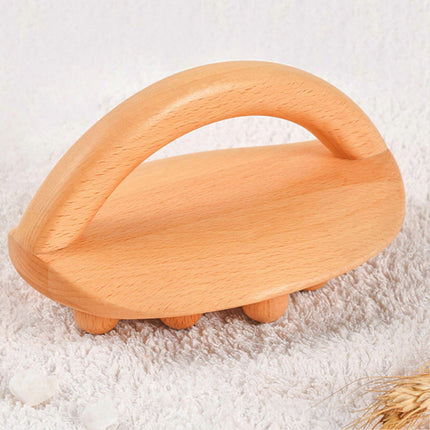 Wooden Body Massage Brush with Beads, Muscle Relaxation Meridian Guasha Tool.