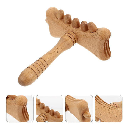 Wooden Multi-Function Guasha Stick, Practical Body Massage Tool.