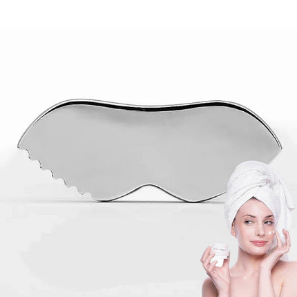 Upgraded Stainless Steel Face Guasha Tool, Metal Skin Tightening Massage Scraper.