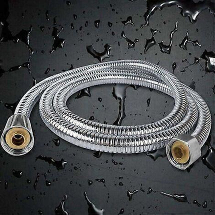 Long Stainless Steel Shower Hose, Chrome Finish, Durable Shower Pipe.