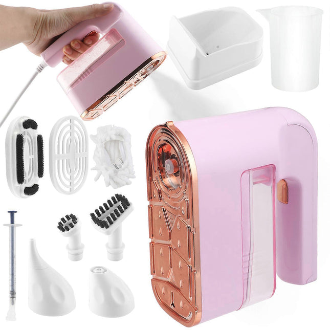 Multifunctional Handheld Steamer for Clothes Furniture Carpet with 9.8ft Hose.