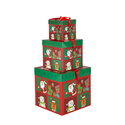 3Pcs Christmas Gift Box-Green.