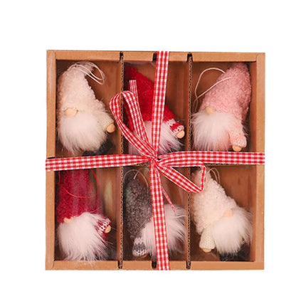 1 Set Christmas Decorations Doll Shopping Mall Window Decoration Gift Box Decor-A.