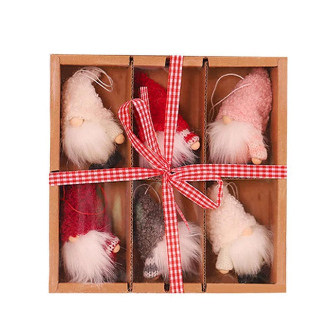 1 Set Christmas Decorations Doll Shopping Mall Window Decoration Gift Box Decor-A.
