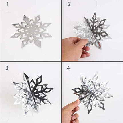Snowflake Hanging Decor-Silver.