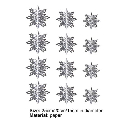 Snowflake Hanging Decor-Silver.