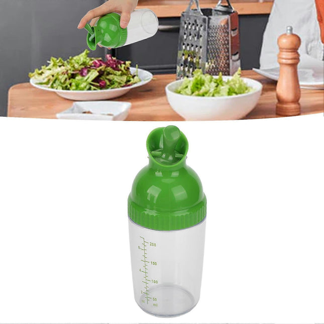 200ml Salad Dressing Shaker BPA Free Leakproof Jar with Lid Green.