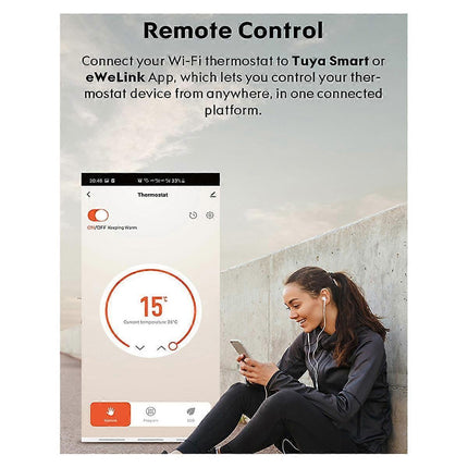 Smart Life WiFi Thermostat Controller for Water Gas Boiler 110V/220V Alexa Google Home.