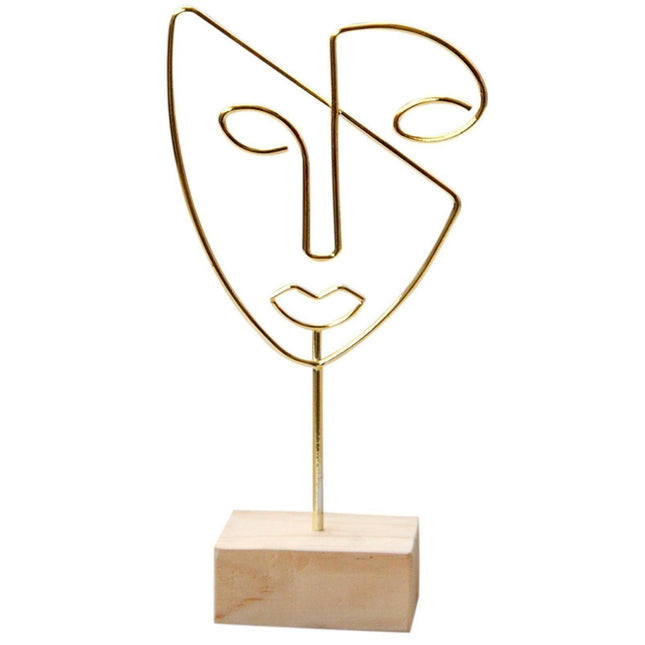 Abstract Metal Face Art-Golden.