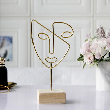 Abstract Metal Face Art-Golden.