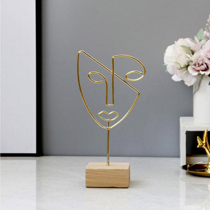 Abstract Metal Face Art-Golden.