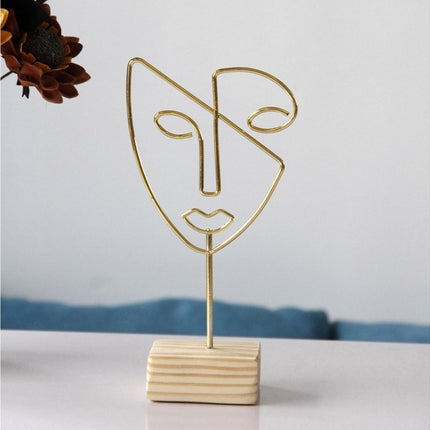 Abstract Metal Face Art-Golden.