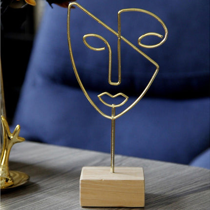 Abstract Metal Face Art-Golden.