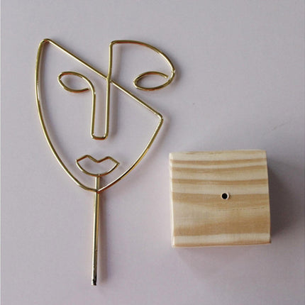 Abstract Metal Face Art-Golden.